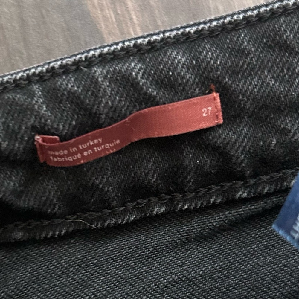 Anthropologie Pilcro The Selvage Vintage Straight Jeans in Black Sz 27 - Picture 8 of 9